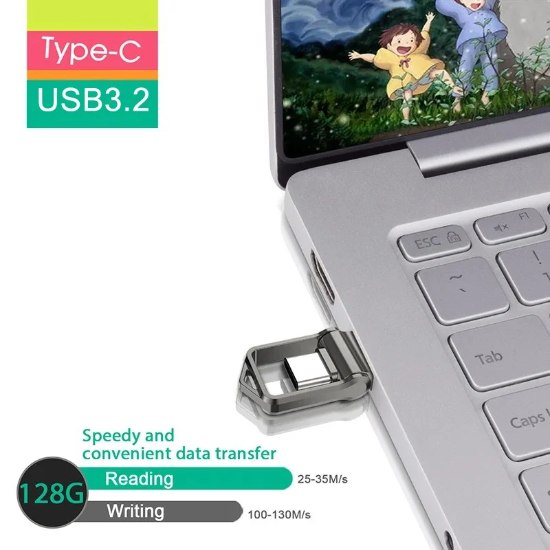 Xiaomi 2TB Metal Flash Drive USB 3.2 High Speed Transfer Type-C Interface Dual-Use Flash Memory Stick For Mobile Phone Computer