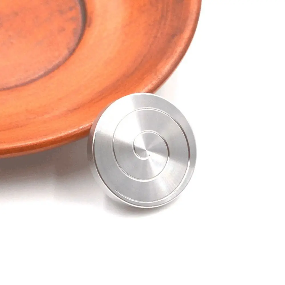 Round Fidget Spinner Toys Silent Bearing Stainless Steel Desktop Spinner Toys Alleviate Fatigue Metal Fingertip Gyro