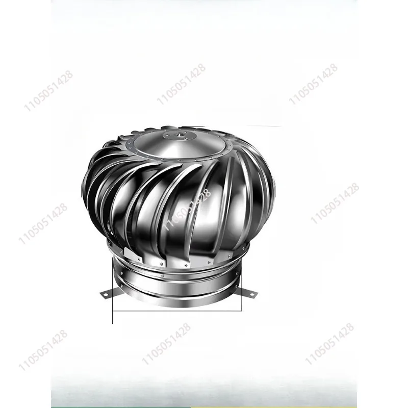 

For Stainless Steel Unpowered Hood 600 Plant Roof Ventilation Fan Flue Breeding Ventilator System