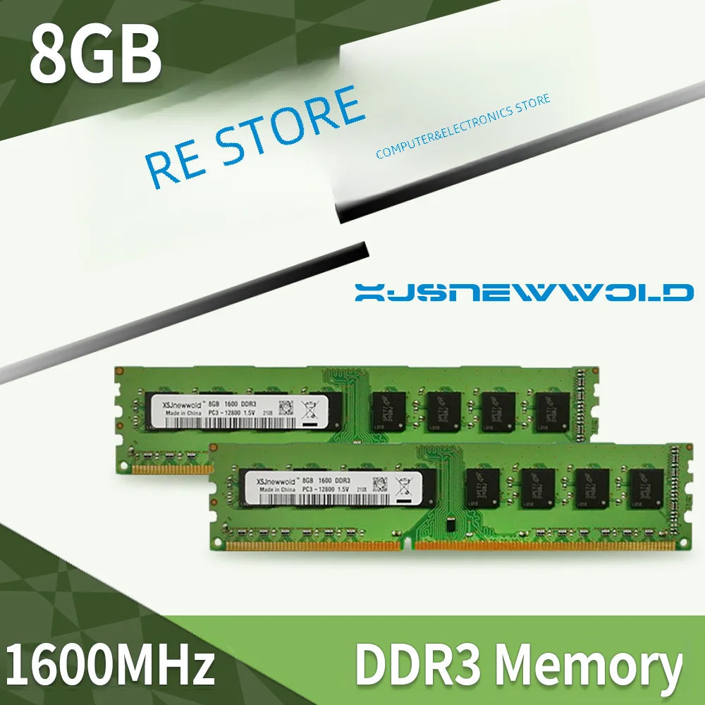 Память DDR3 для настольного компьютера, 8 ГБ, 2RX8, PC3, PC3, 1,5 в, 1600 МГц, Φ, 240Pin DIMM, память без ECC, Intel AMD