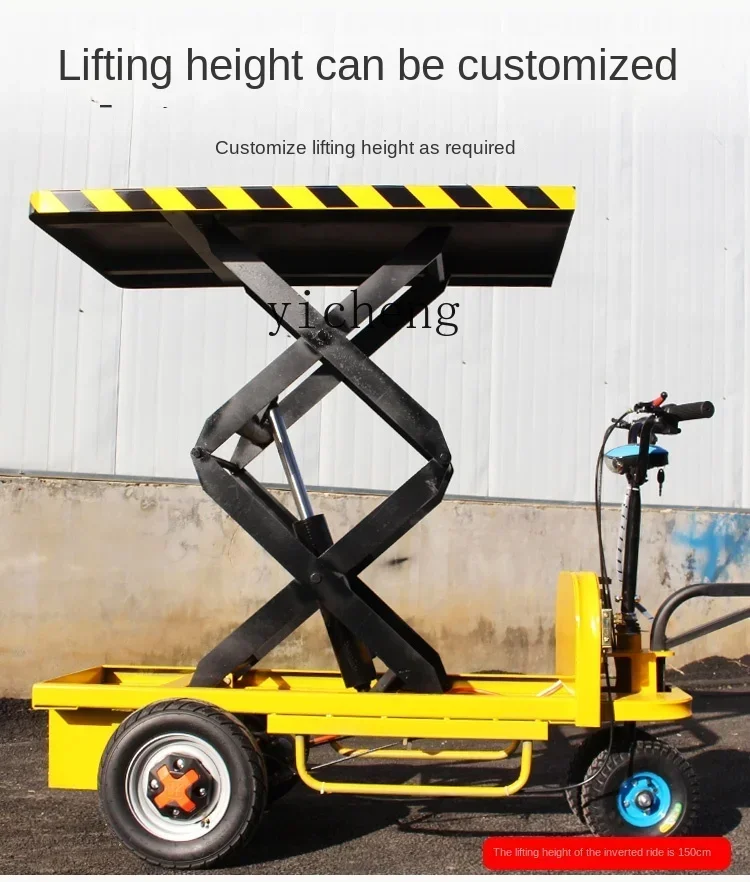a4  Electric Hydraulic Mobile Scissor Small Lifting Platform Truck Freight Elevator Flat Lift Mold Hand Push Truck