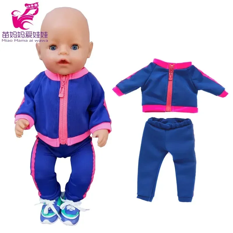 43cm New Born Baby Doll Winter Clothes for Baby Doll Outfits 18 Inch American Generation Girl Doll Jacket