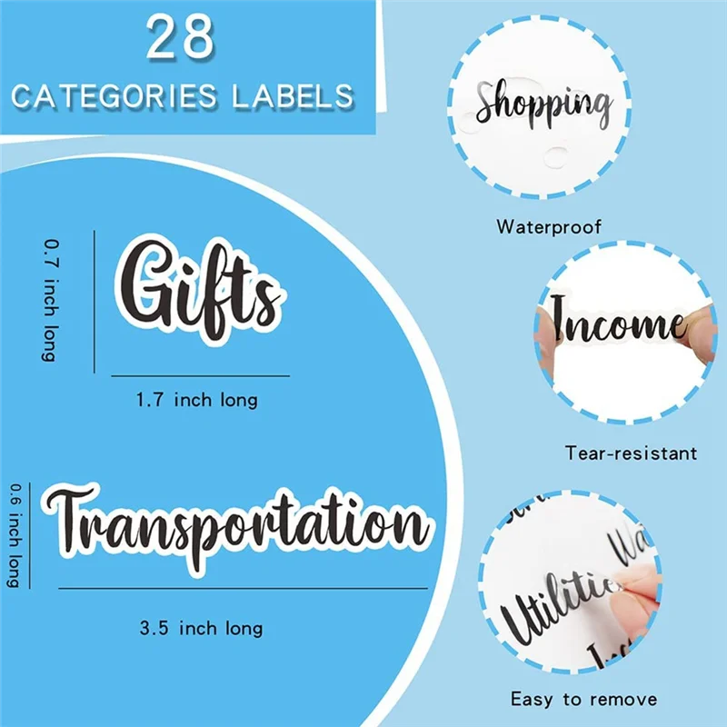 ADP-Cash Wallet Envelope System, Budget Binder with Zipper Envelopes, for Cash Budgeting Card Storage Funding Plan ()