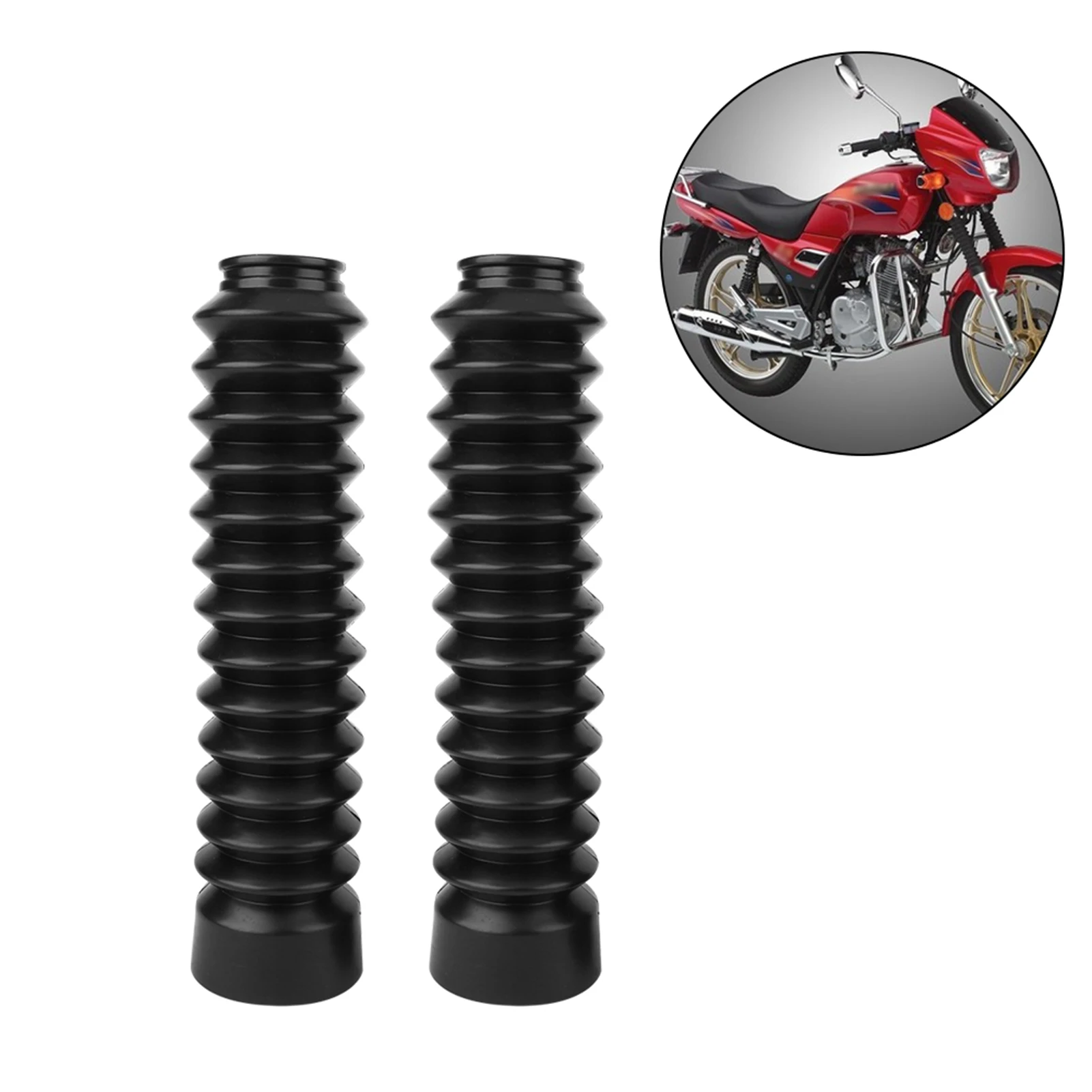 2x Universal Motorcycle Bike Rubber Front Fork Cover Gaiters  Boots GLF Fork Cover Front Fork Cover Front Fork  Boot