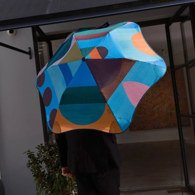 Folding umbrella Wind-resistant umbrella Geometric pattern umbrella