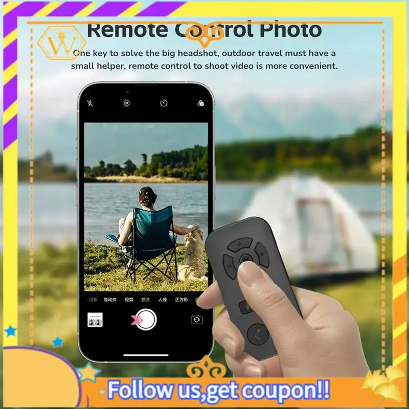 Latest-Bluetooth Smart Remote For Mobile Phone Universal Remote Control Selfie Stick Bluetooth Camera Controller