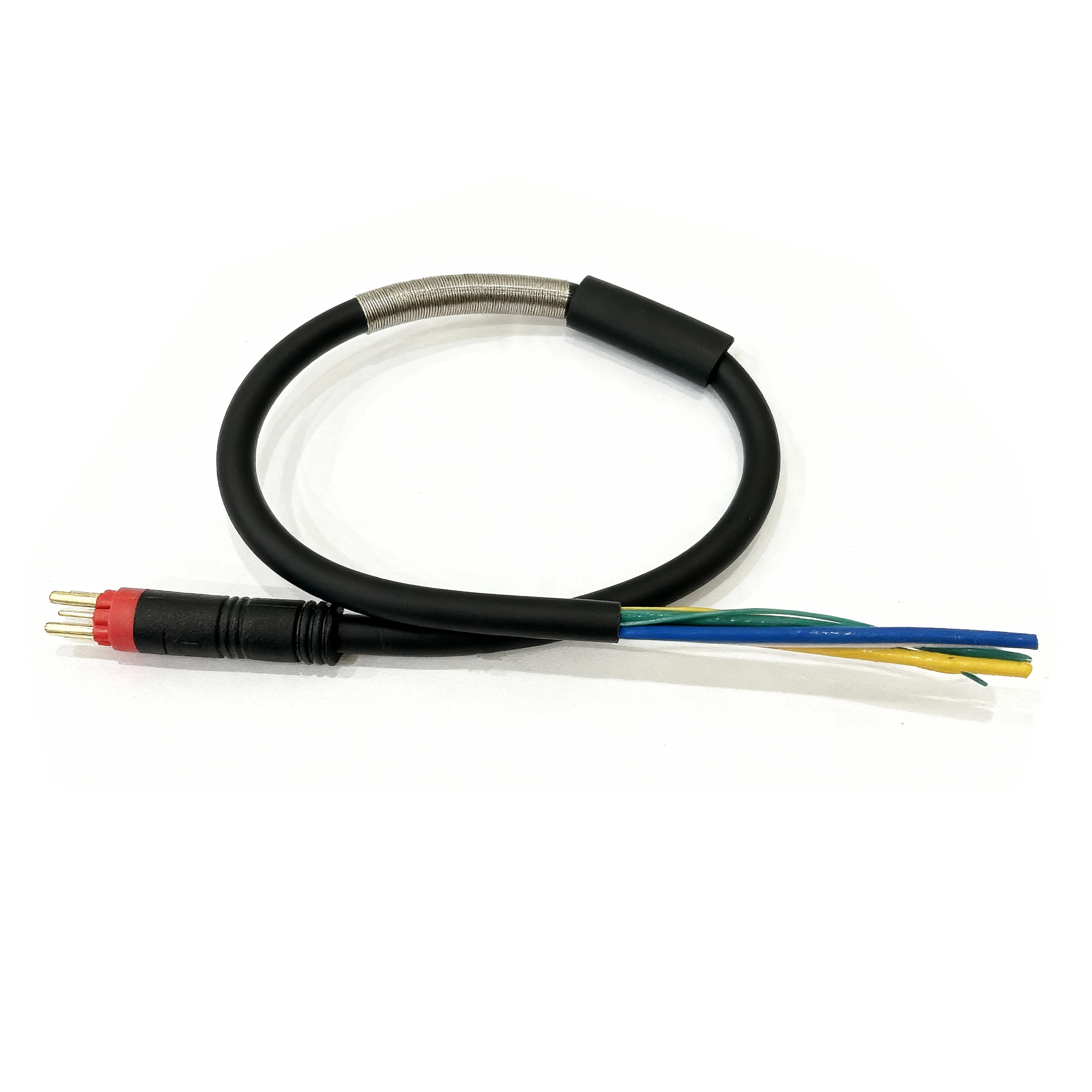 

Linkwe 910C Motor Cable Connector Male Side 3+6 Plug 36V48V750W1000W For Electric Bicycle 9Pin With Steel Spring And Heatshrink