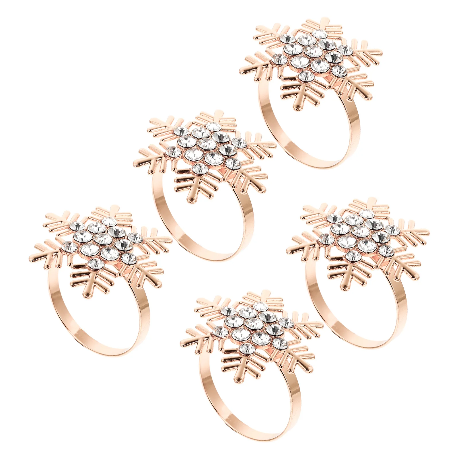 

5Pcs Snowflake Napkin Buckles Christmas Rings Xmas Table Decor Party Supplies Napkin Ring Xmas Dining Table Decor