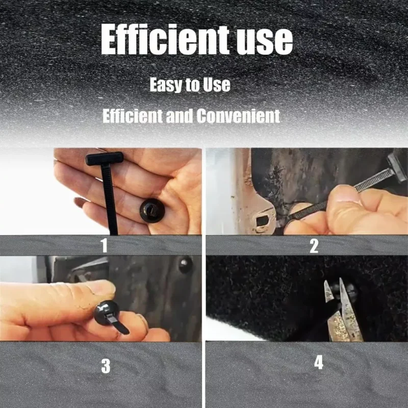 Boucle universelle d'attache de câble en Nylon, support d'attaches à fermeture éclair en Nylon autobloquant robuste, outil d'attache de câble en plastique polyvalent