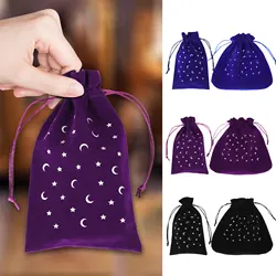 Moon Energy Crystal Storage Bag Star Gift Drawstring Bag High-end Jewelry Velvet Tarot Card Storage Bag