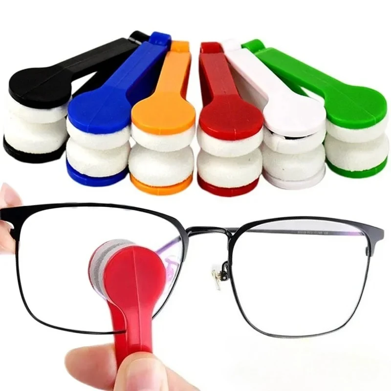 Double-sided Glasses Cleaning Wipe Portable Multi-function Mini Sunglasses Glasses Microfiber Cleaning Brush Wiping Tool