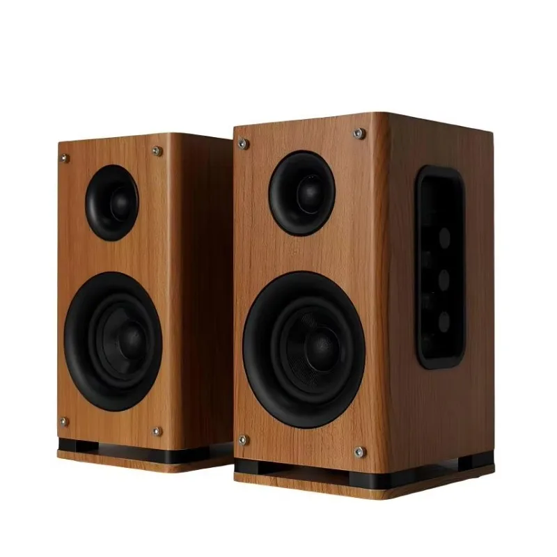 

Portable Speaker Music Player Wooden Subwoofer Wireless Multimedia Audio Speaker Bookshelf Computer Speaker