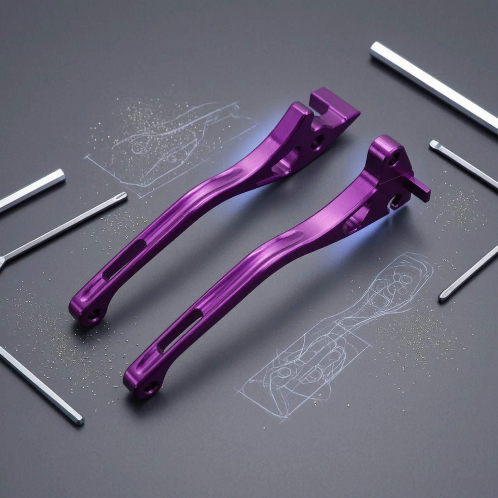 Motorcycle Brake Lever Aluminum Alloy Motorcycle Brake Handles Hardware Lightweight Custom for Customization