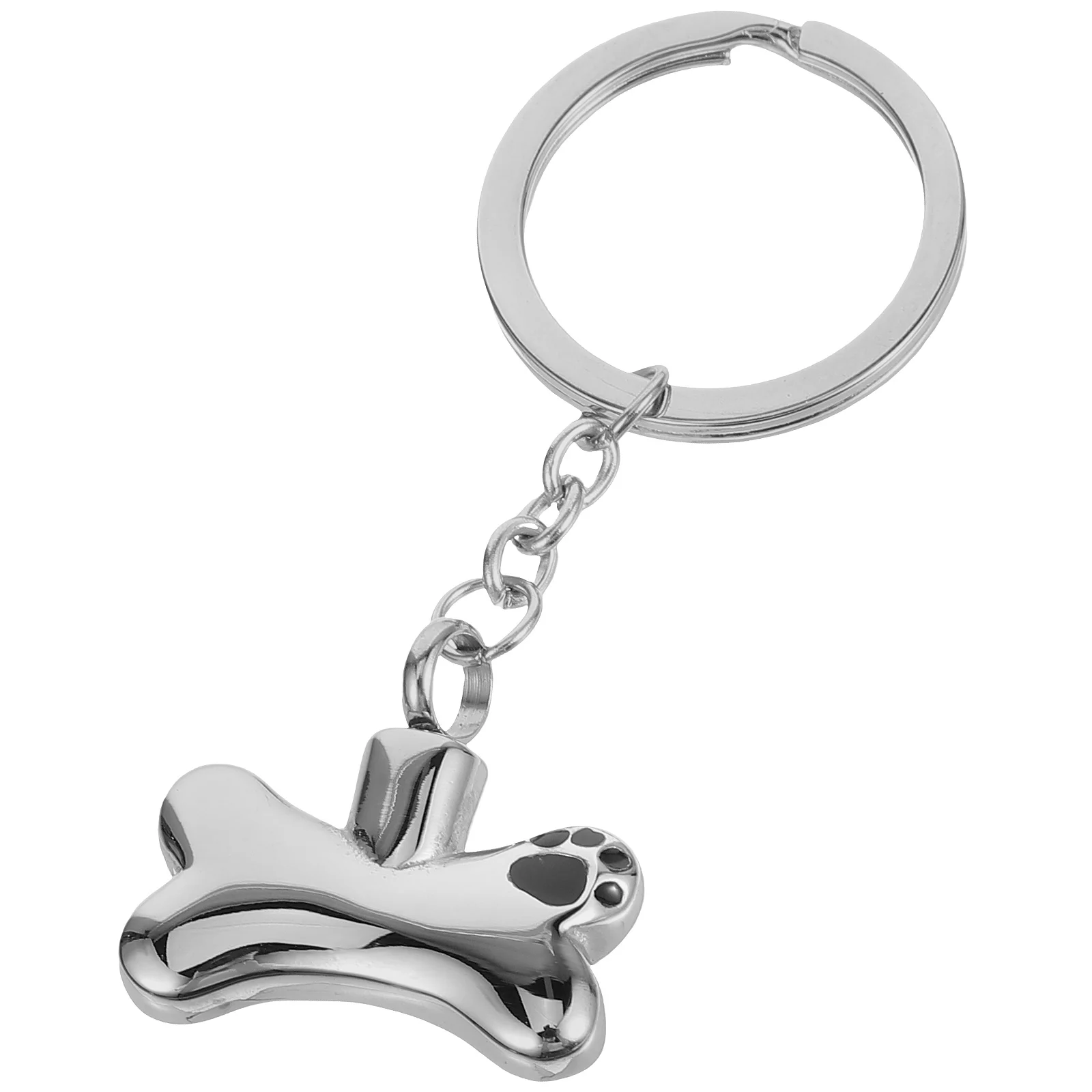 

Dog Paw Print Pendant Urn Ash Key Chain Pet Container Hanging Keepsake Mini Stainless Steel Memorial Jewelry Dog Lovers Pet Urns