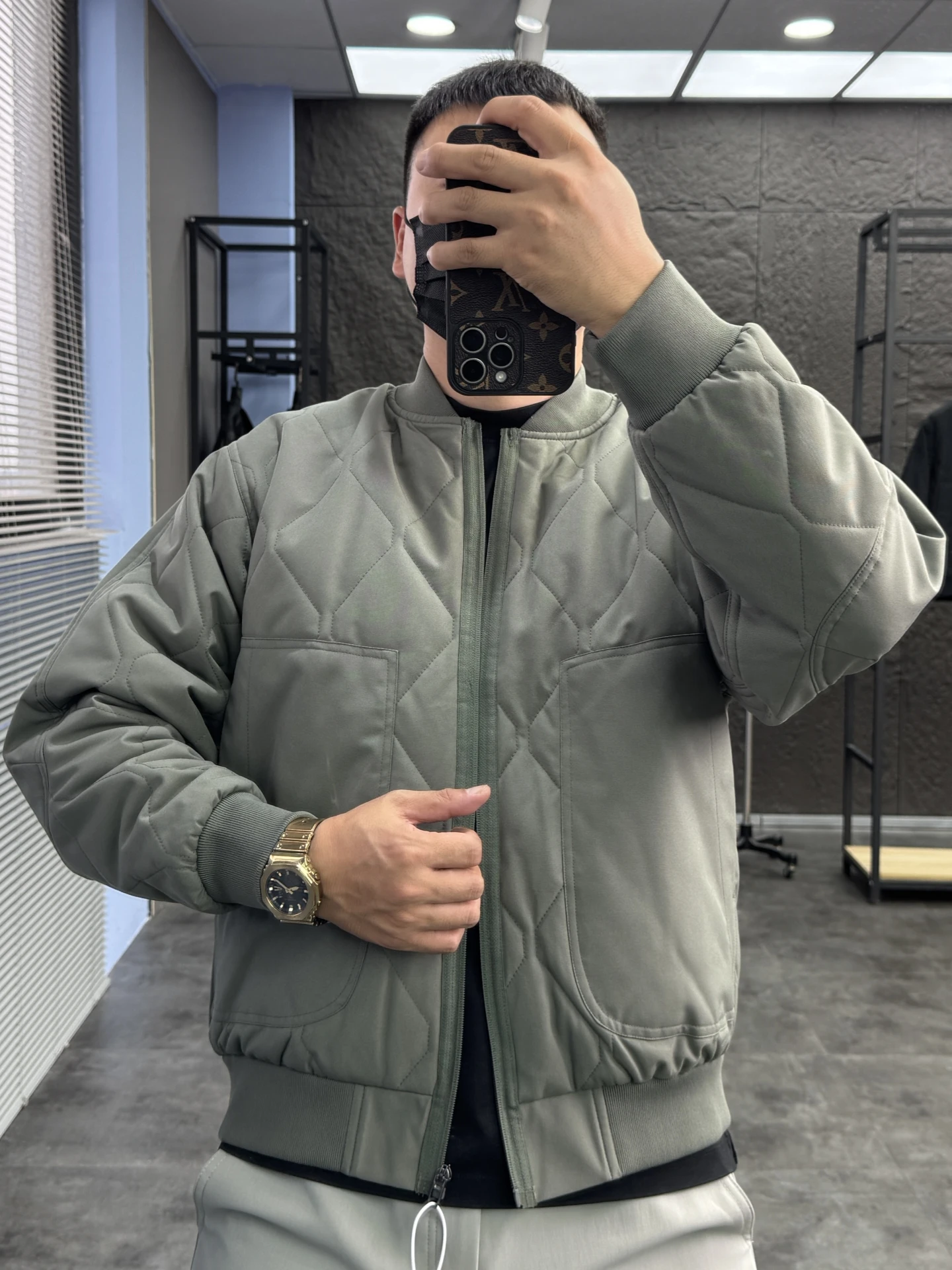 

Classic American MA Baseball Cotton Jaet Men's Comfortable Thiened Warm Stiched Loose Casual Cotton Clothes