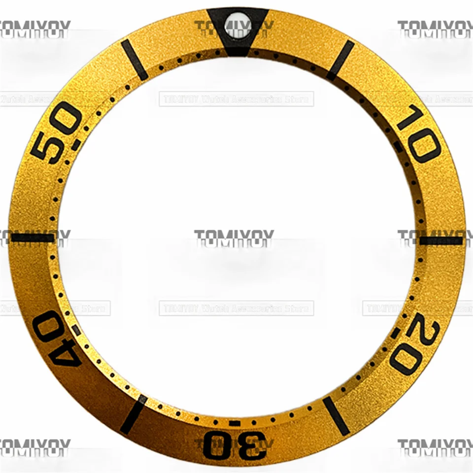 40MM*31.5MM Black Yellow Green White Aluminium flat Bezel Insert Fit for Seiko Ocean Series  Men's Mechanical Watch