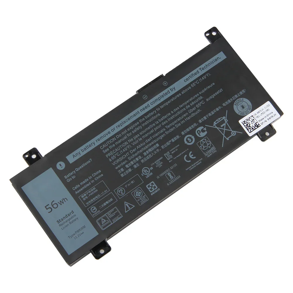 Baterai Laptop Pengganti PWKWM untuk DELL Inspiron14-7466 7467 7000 P78G 7467-D1545B/R D1745B/R 56wh dengan Alat