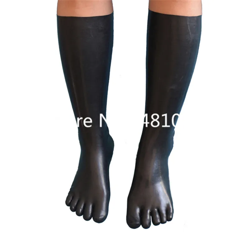 Seamless 3D Toe Latex Socks Middle Length Long Rubber Stocking Fashion Unisex New Hot School Style for Girl Women Men