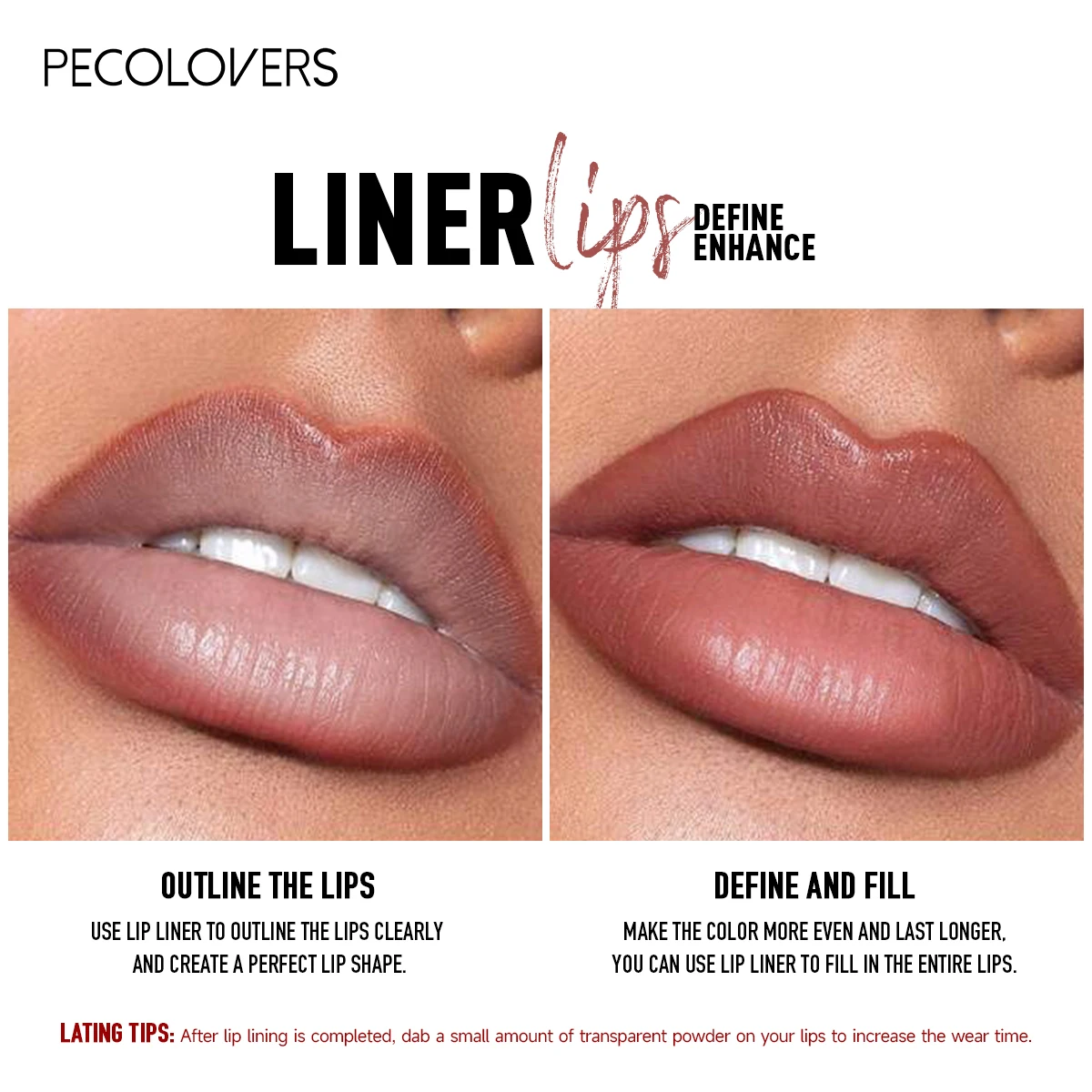 1PC 매트 립 라이너 - 오래 지속되는, 방수성, 미끄러지기 쉬운, 모든 피부 타입을 위한 보습 포뮬러, 멀티 컬러 선택