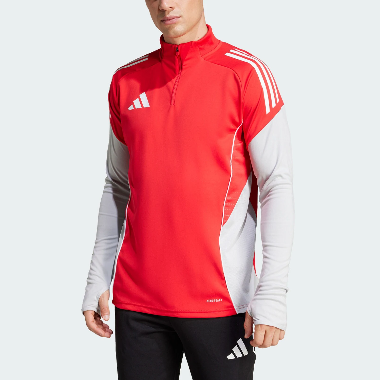 Adidas genuine autumn men's football half zipper training sports top IW0411