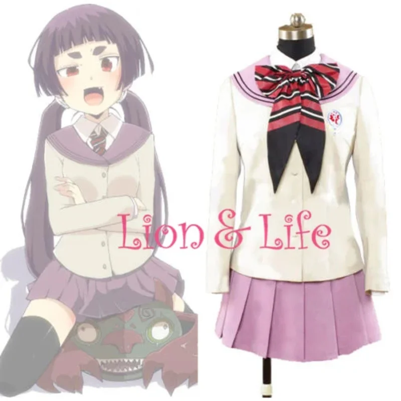 Ao no Blue Exorcist Kamiki Izumo Moriyama Shiemi School Uniform Cosplay Costume