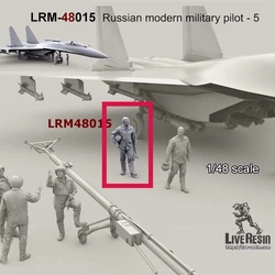 Die-cast 1/48 scale modern Russian military pilot-5 (excluding aircraft) micro-scene with self-assembled unpainted GK hobby toys