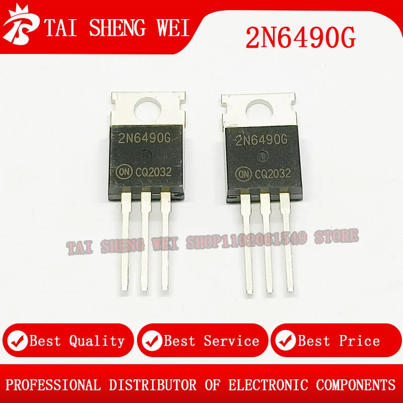 

10PCS 2N6490G 2N6490 TO-220 60V 15A 6490 TO220 6490 MOS MOSFET triode is brand new and original