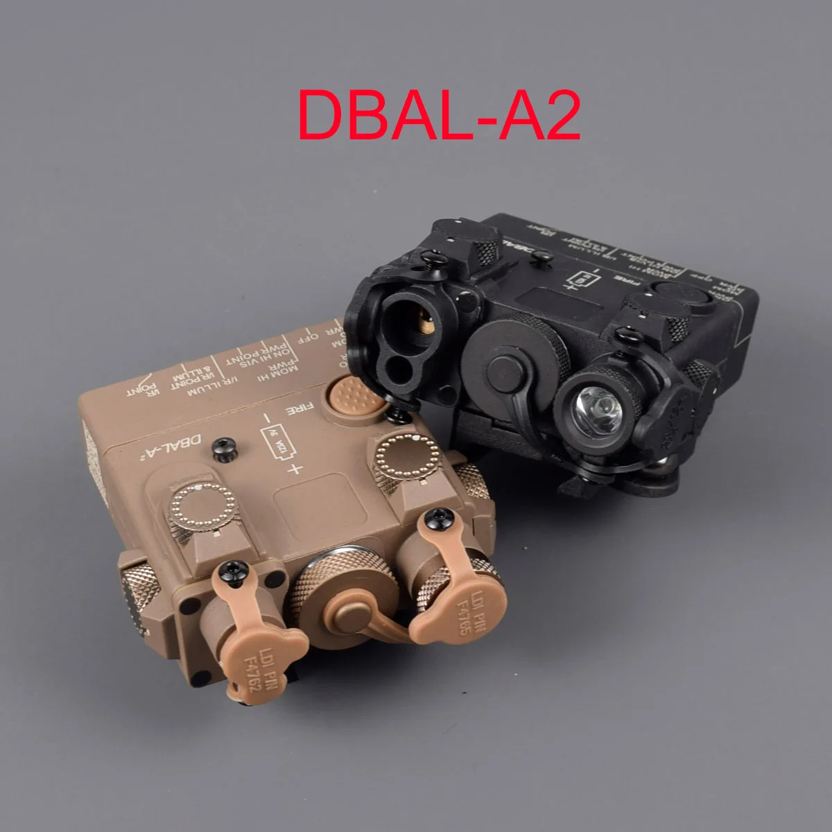 Tactical PEQ Upgrade DBAL-A2 Red Green Dot Dual Beam Laser Sight Flashlight For Airsoft Rifle With QD 20mm Picatinny Rail NO IR