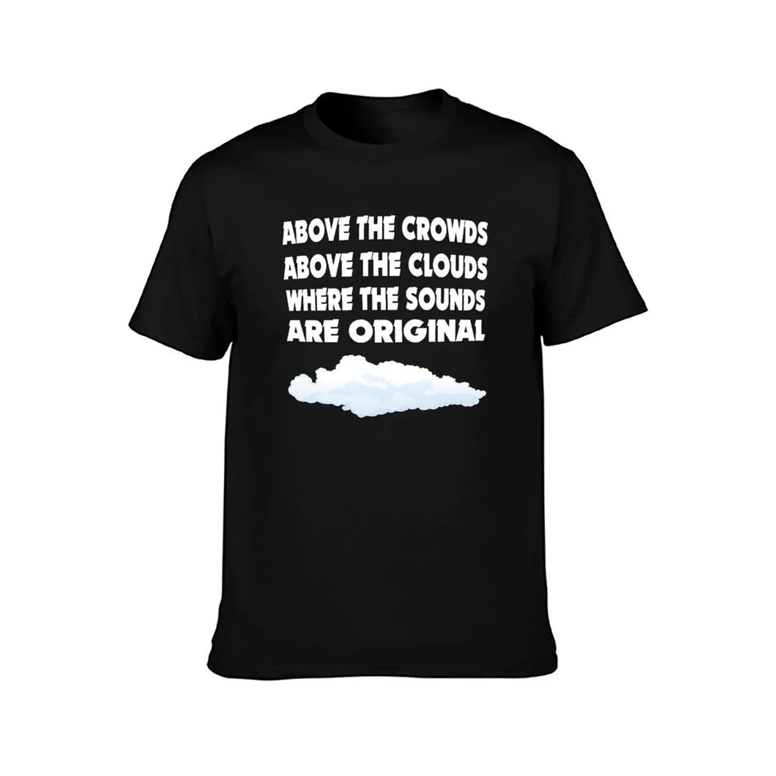 Above the Clouds - Gang Starr Lyrics (Large) T-Shirt, Summer Casual Cotton Tee, Oversized Streetwear Tops, Vintage Graphic Print