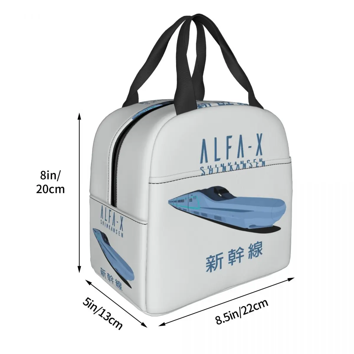 Japanese Shinkansen Bullet Trains Lunch Bags Insulated Bento Box Lunch Tote Leakproof Picnic Bags Thermal Bag for Woman Kids