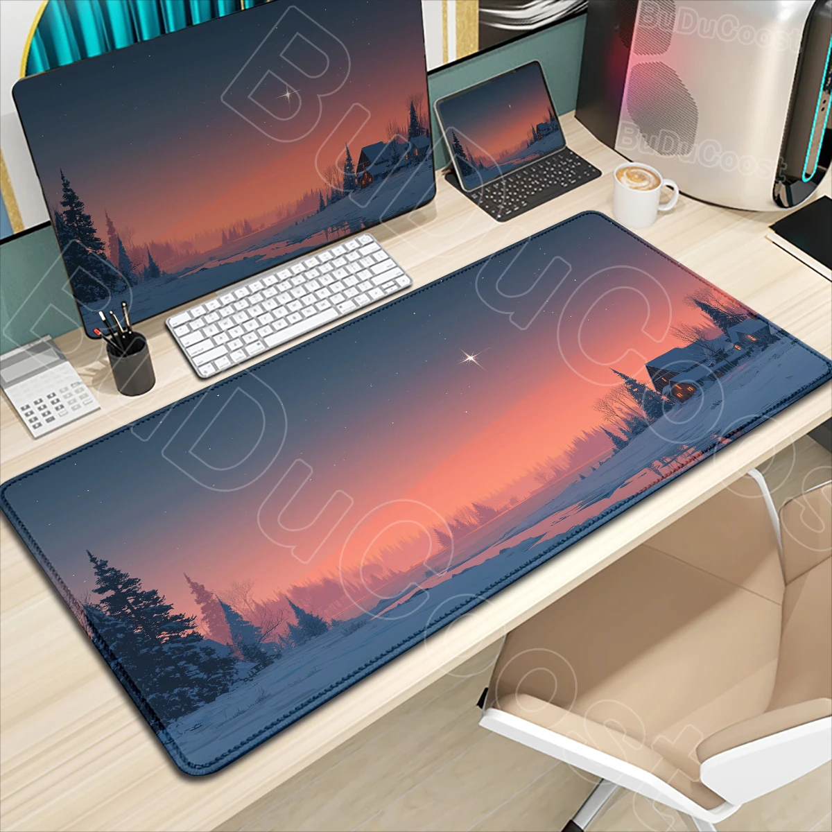 Sunset Pattern Mouse Pad Natural Scenery Aesthetics Mouse pads Large mousepad Keyboard Gaming Table Laptop PC Offices Mouse Mat