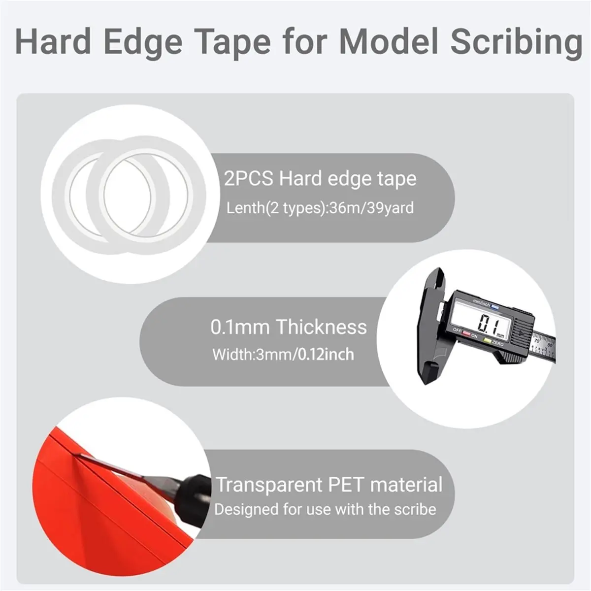 

Набор инструментов для рисования моделей со стальным лезвием 0,1 мм — долото для гравировки линий панелей для моделей масштаба RG [2026 MOCC]
