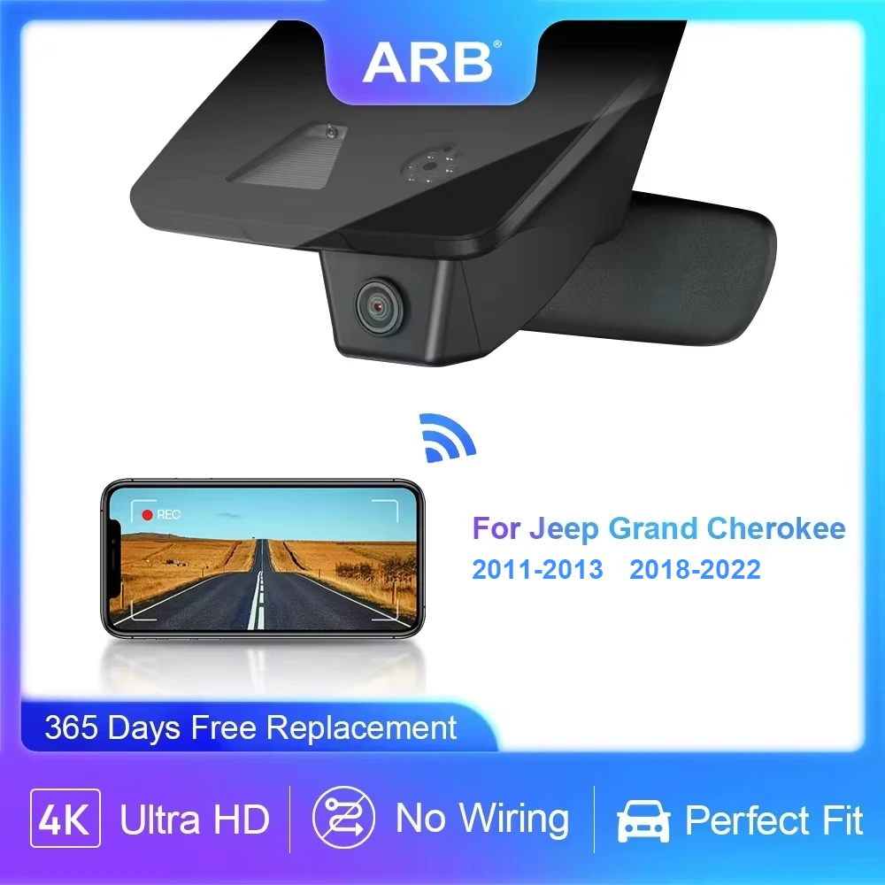 4K Car DVR for Jeep Grand Cherokee 2018-2022 ARB OEM Style WIFI APP Connected Dash Camera
