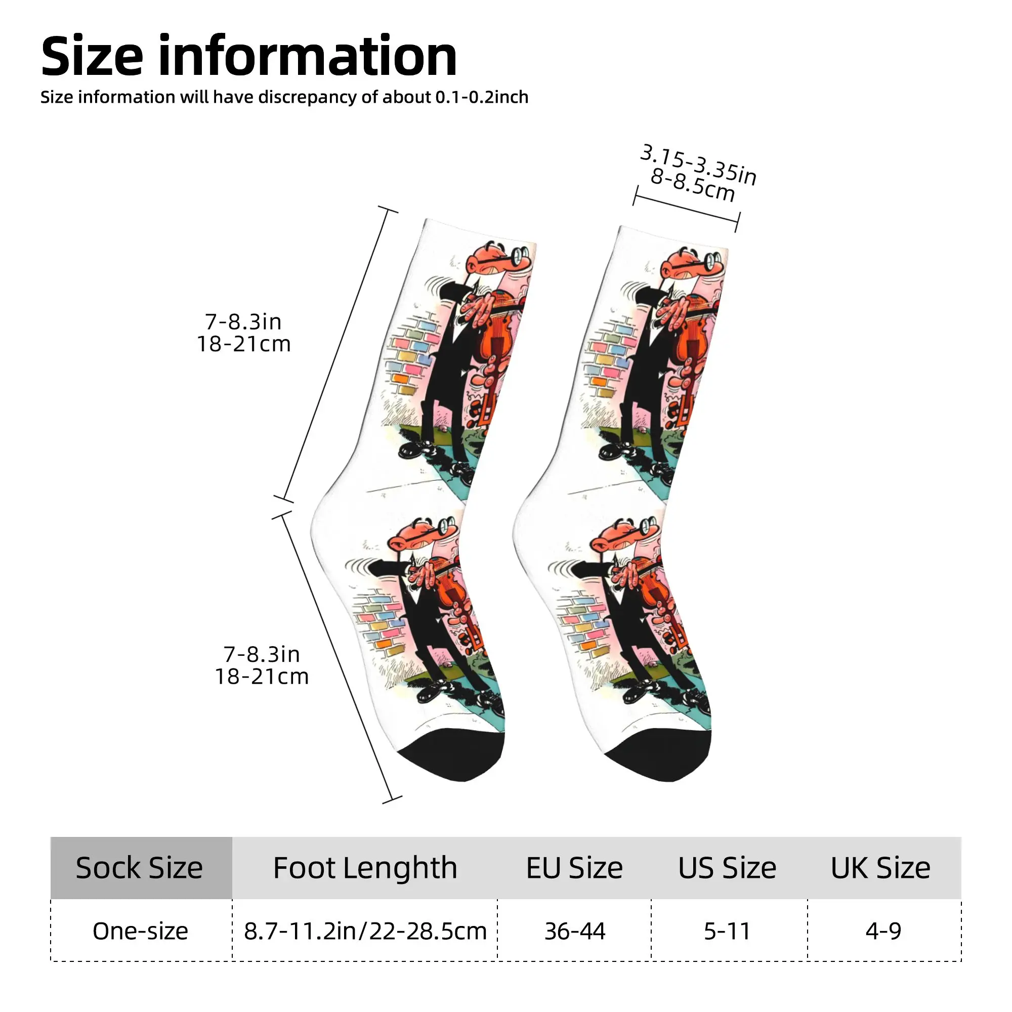 Mort & Phil Mortadelo y Filemón Socks Spring  Stockings Casual Couple Warm Soft Socks Design Running Anti Slip Socks