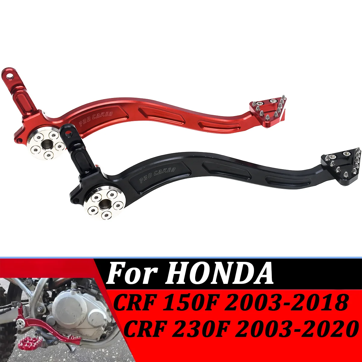 

Motorcycle CNC Billet Flexable Rear Foot Brake Lever Pedal For Honda CRF150F CRF230F CRF 150F 150F/230F 2003 2004 2005-2019 2020