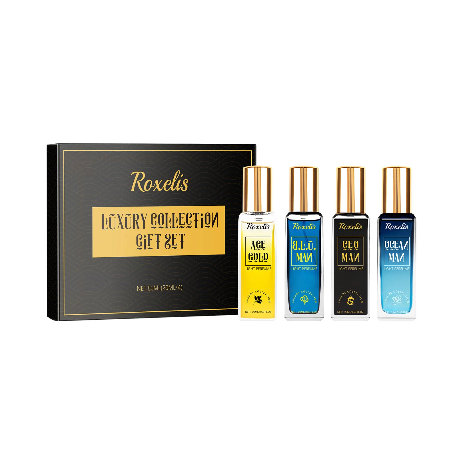 Homens perfume spray caixa de presente quatro peças conjunto fragrância duradoura colônia oceano perfume atraindo feminino fresco natural encantador perfume