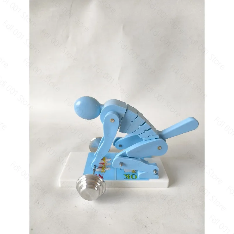 Blue Lumbar Spine Stress Demonstration Model for Proper Weight Lifting Posture