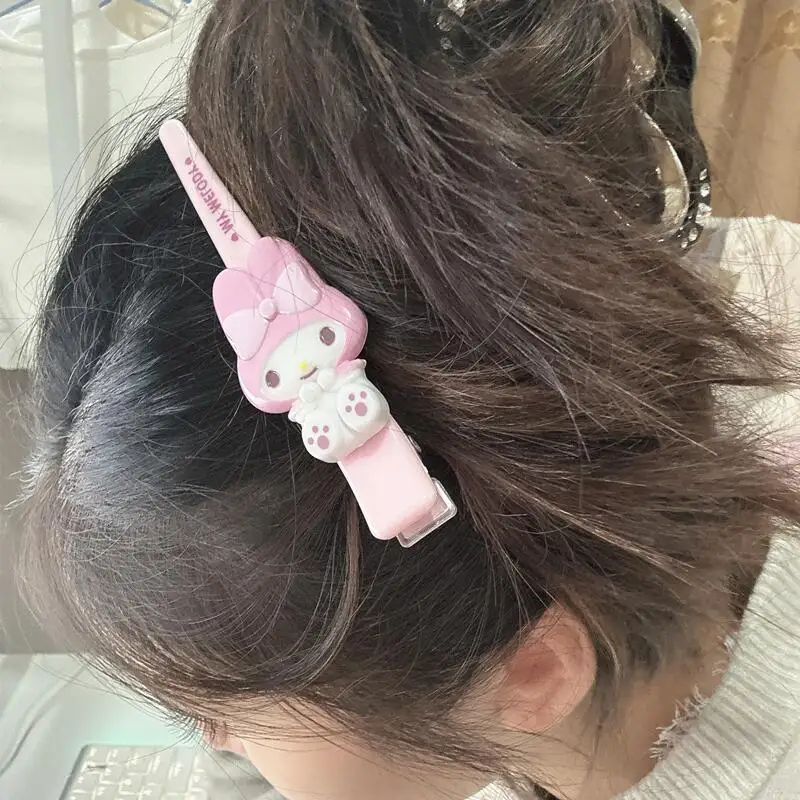 Sanrio Hello Kitty Hairpins Pin Cute Anime Cartoon Kuromi Cinnamoroll My Melody Barrettes Kawaii Hair Accessories Holiday Gifts