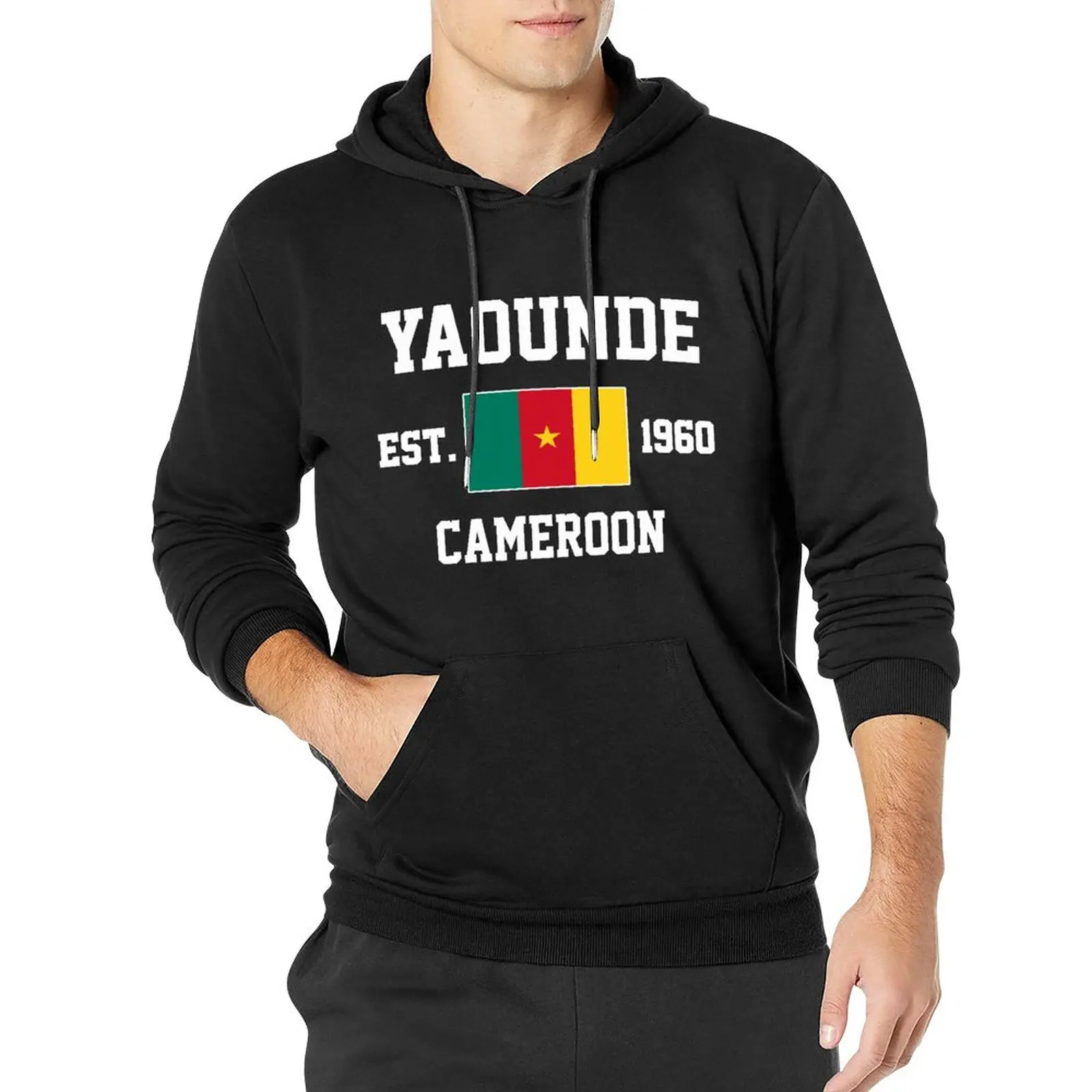 

Men Women Hoodies Cameroon EST.1960 Yaounde Capital Hoodie Pullover Hooded Hip Hop Sweatshirt Cotton Unisex