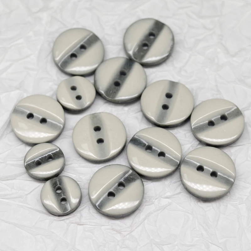 

White Matte Resin Shirt Buttons Chinese Style Cotton Linen Knitted Sweater Buttons Two Eyes Slot One Line Knurling Dress Shir...