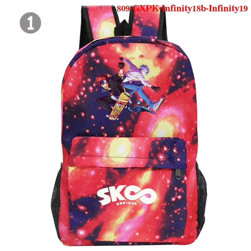 Sk8 o infinito anime lona mochila para adolescentes, mochila escolar casual, uso diário, moda