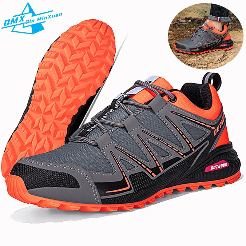

New Waterproof Hiking Shoes Men‘s Non-slip Outdoor Trainers Mountain Boots Breathable Climbing Hunting Camping Bike Sneakers
