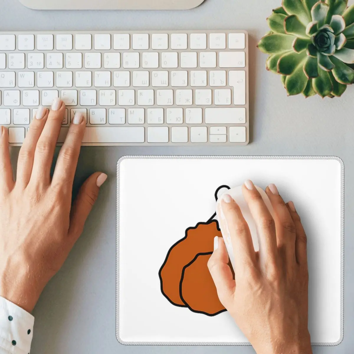 แผ่นรองเมาส์รูปขาไก่ทอดน่ารัก แผ่นรองเมาส์สำหรับคอมพิวเตอร์ แผ่นรองเมาส์สำหรับเล่นเกม แผ่นรองโต๊ะสำหรับคอมพิวเตอร์ อุปกรณ์สำนักงาน แผ่นรองโต๊ะ