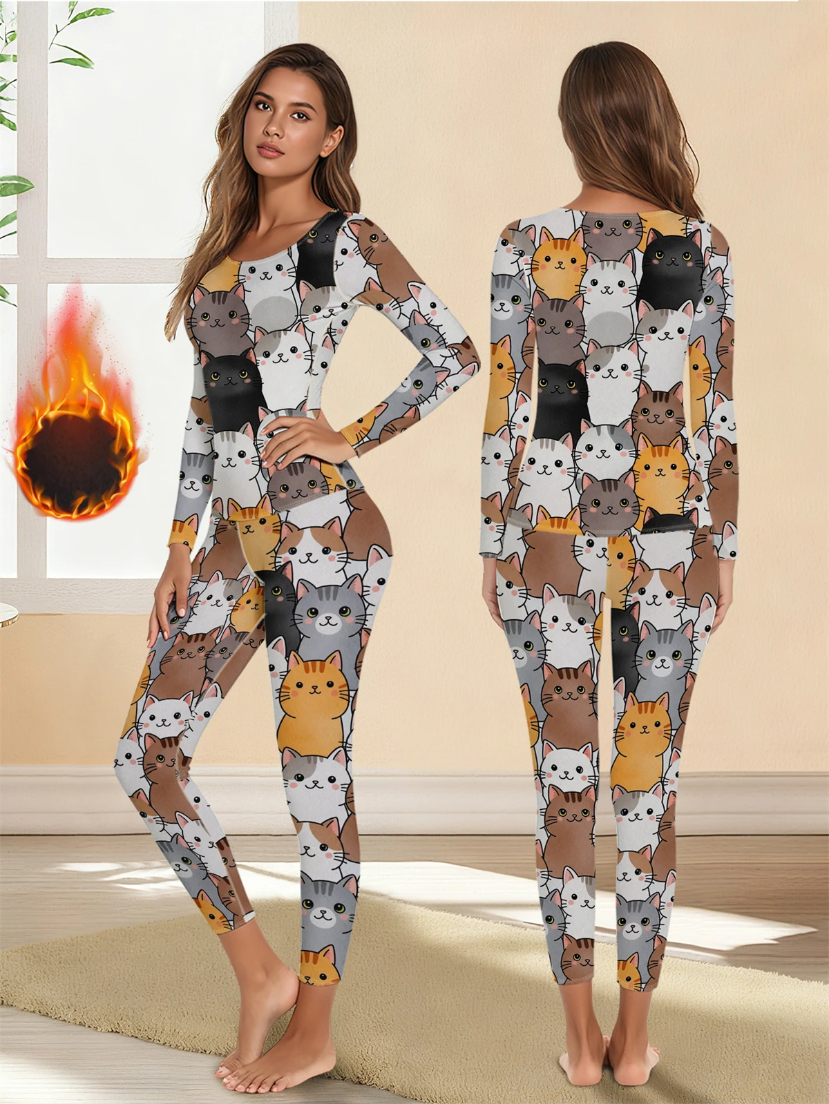 

1 комплект, теплое термобелье, сексуальное женское нижнее белье, длинные кальсоны, женские комплекты в форме, женская термоодежда со средним воротником