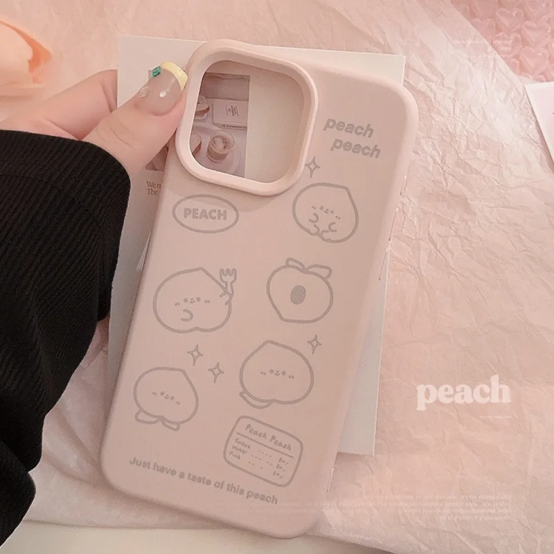 

Pink and Softiphone17iPhone Case15Cute Little Peach16promaxApplicable13Soft12Anti-Fall