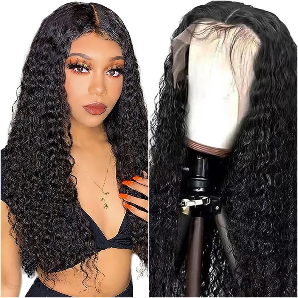 

40 Inch 13x6 Deep Wave Hd Lace Frontal Wigs Human Hair Curly Wig Water Wave 360 Lace Front Wig For Black Women Wig 200 Density