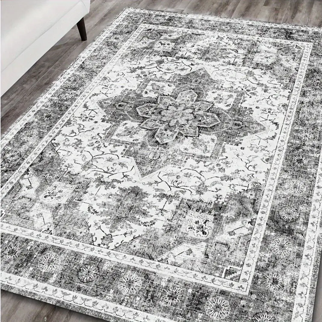 VIKAMA Non-slip Striped Runner Rug 150x200cm Home Taste Authentic Mat for Living Room Balcony Decor