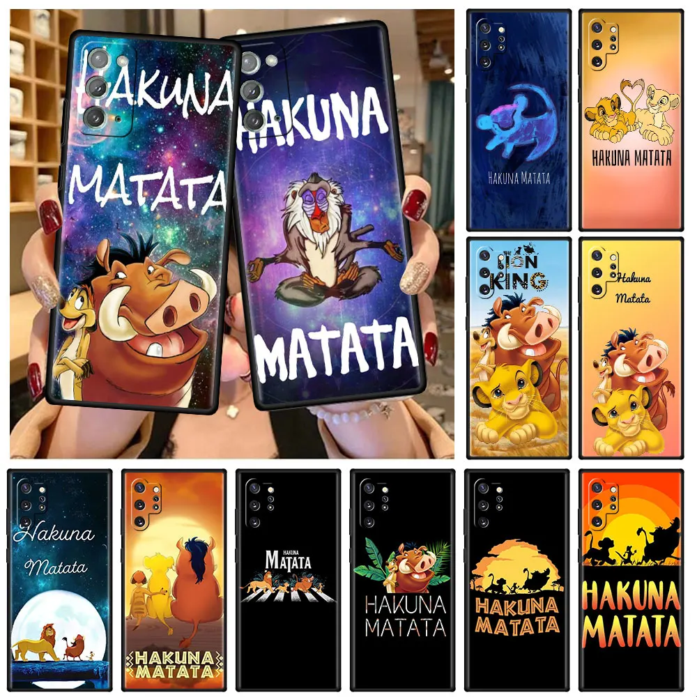 Lion King Hakuna Matata For Samsung Galaxy Note 20 Ultra 10 Plus Lite A50 A70 A30 Soft Phone Case A20 A20e A40 A10 A10e 9 Cover