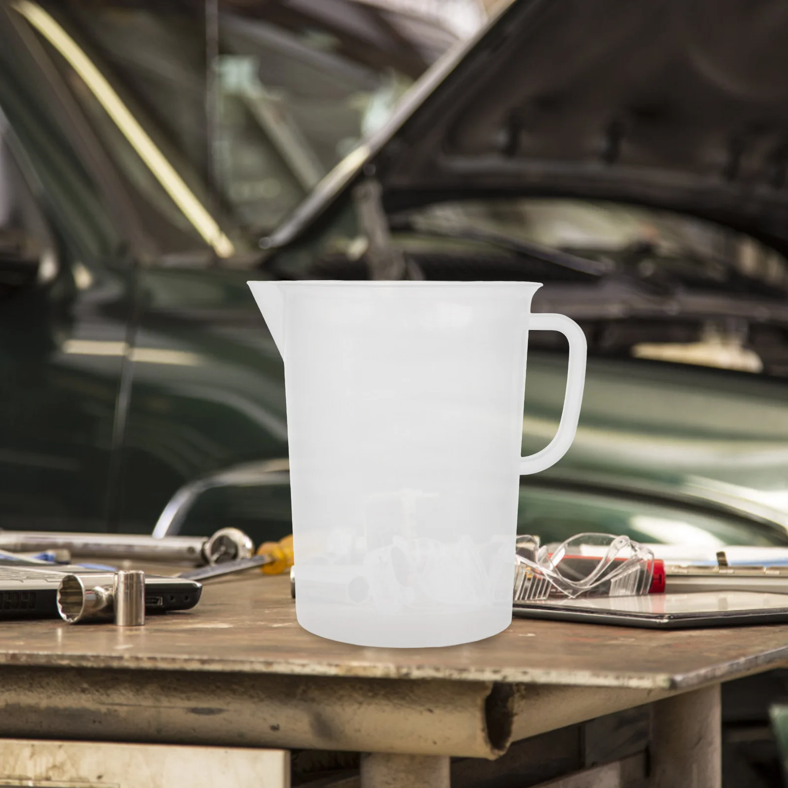 

Large Plastic Oil Measuring Jug Handle Measuring Container Automotive Oil Gas Fluid Cup Graduated Pitcher 5000ml