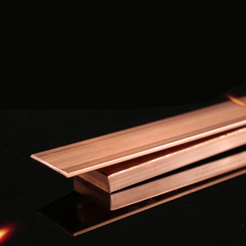 T2 Purple Copper Flat Bar Strip Pure Copper Plate CNC DIY Material Thickness:1mm-45mm Width: 5~150mm Length:100~1000mm